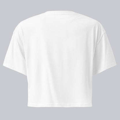 White Crop Top tshirt with custom Music Code