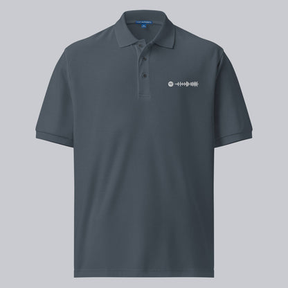 Dark grey Polo Tshirt with custom Music Code