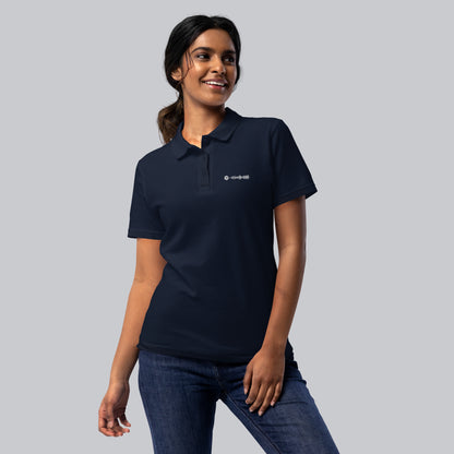 Navy Women Polo Tshirt with custom Music Code