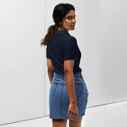 Navy Women Polo Tshirt with custom Music Code