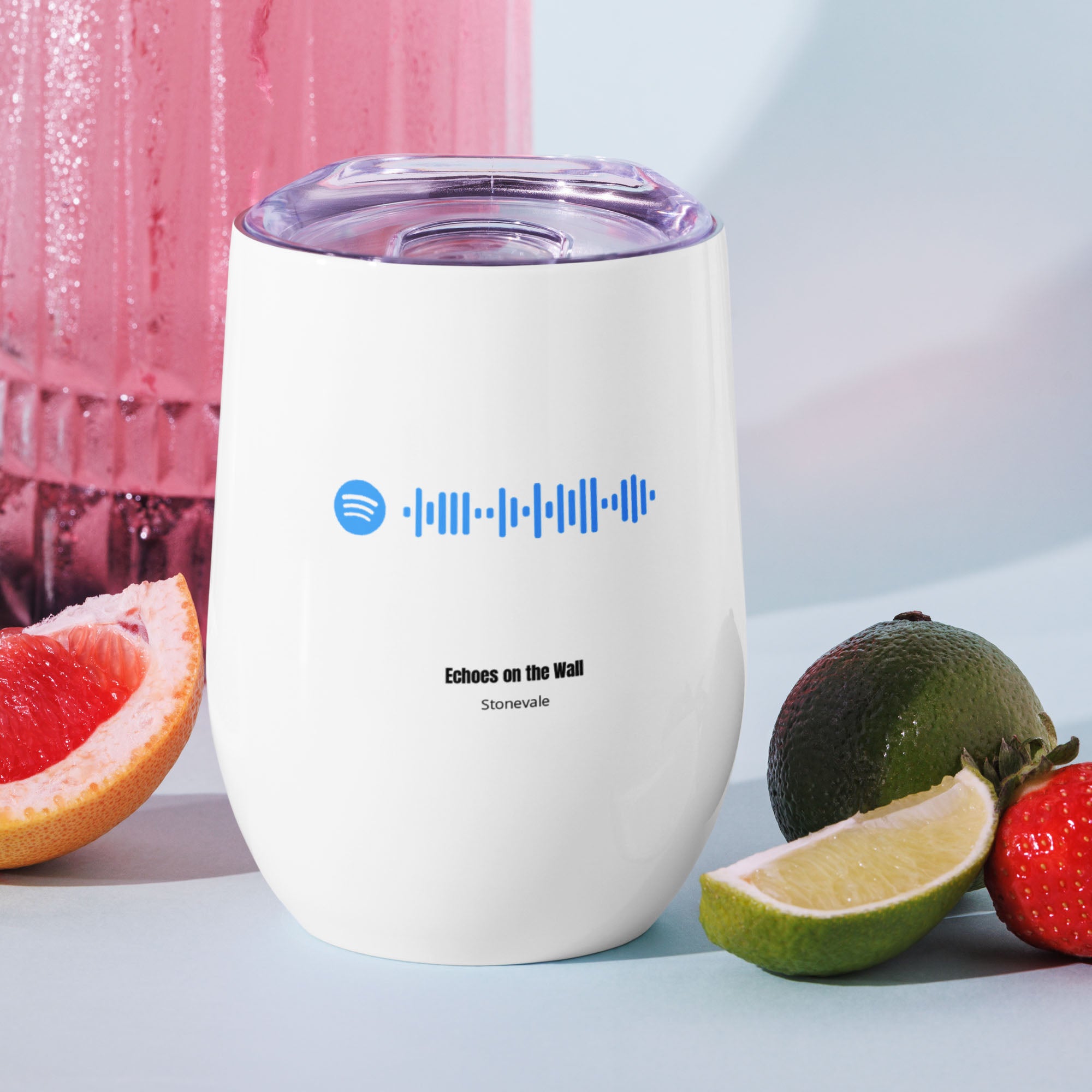 Wine Tumbler with custom Music Code of your song