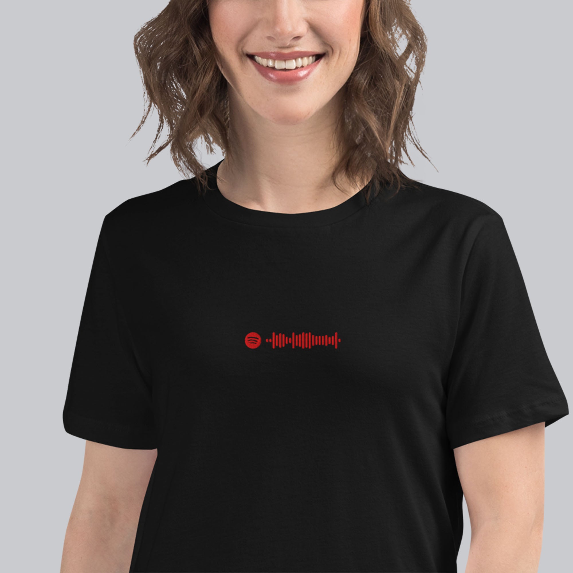 Black Women tshirt with custom music code
