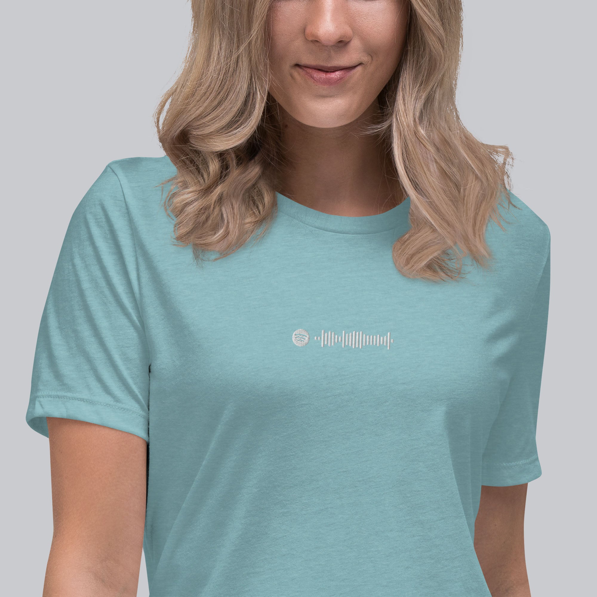 Blue lagoon Women tshirt with custom music code