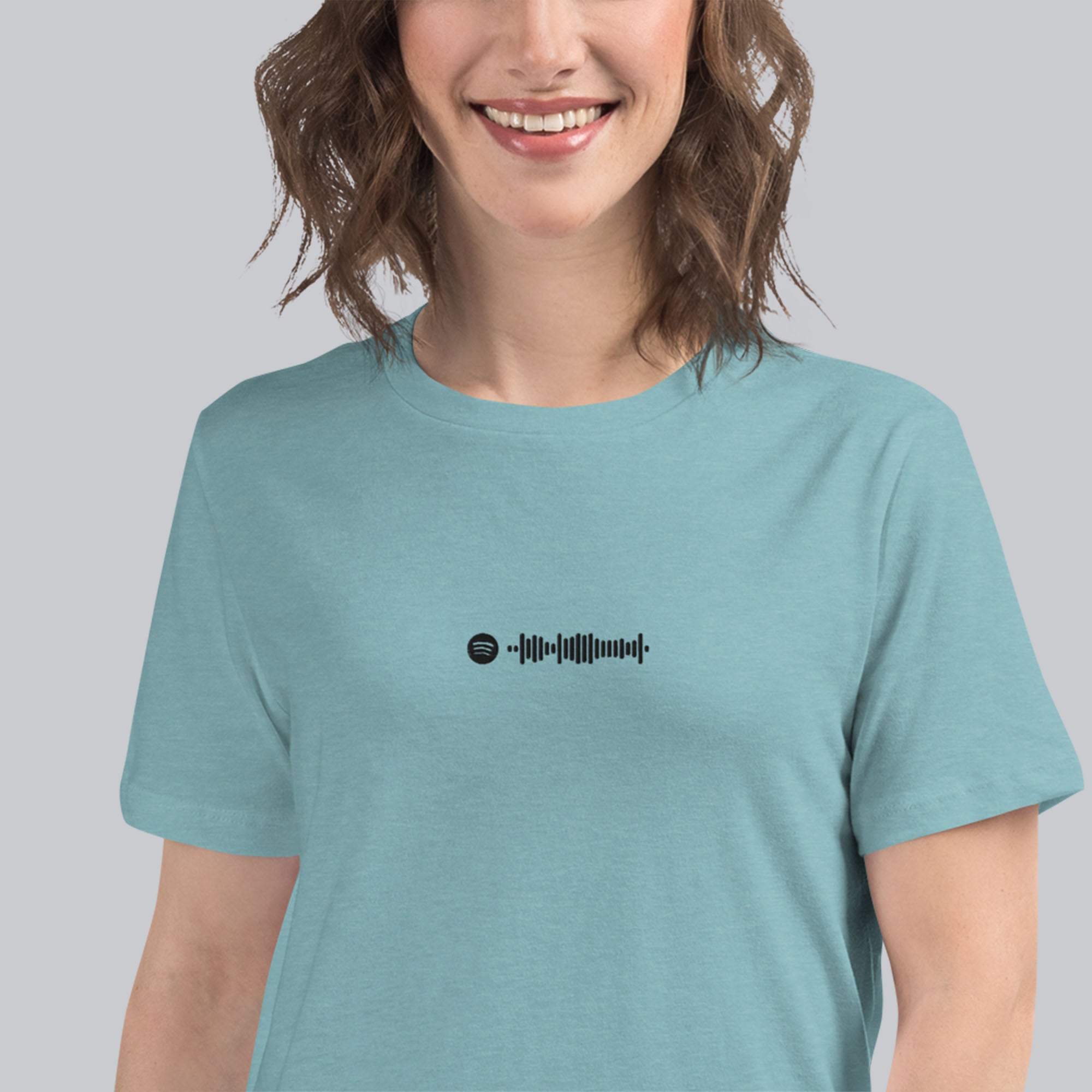 Blue lagoon Women tshirt with custom music code