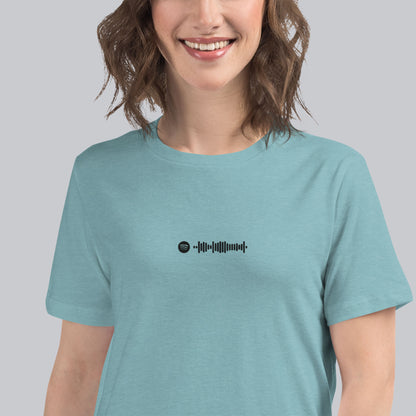 Blue lagoon Women tshirt with custom music code