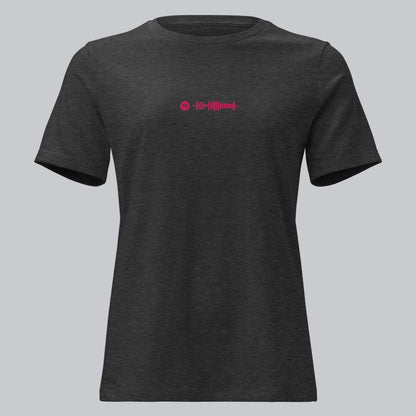 Dark grey Women tshirt with custom music code