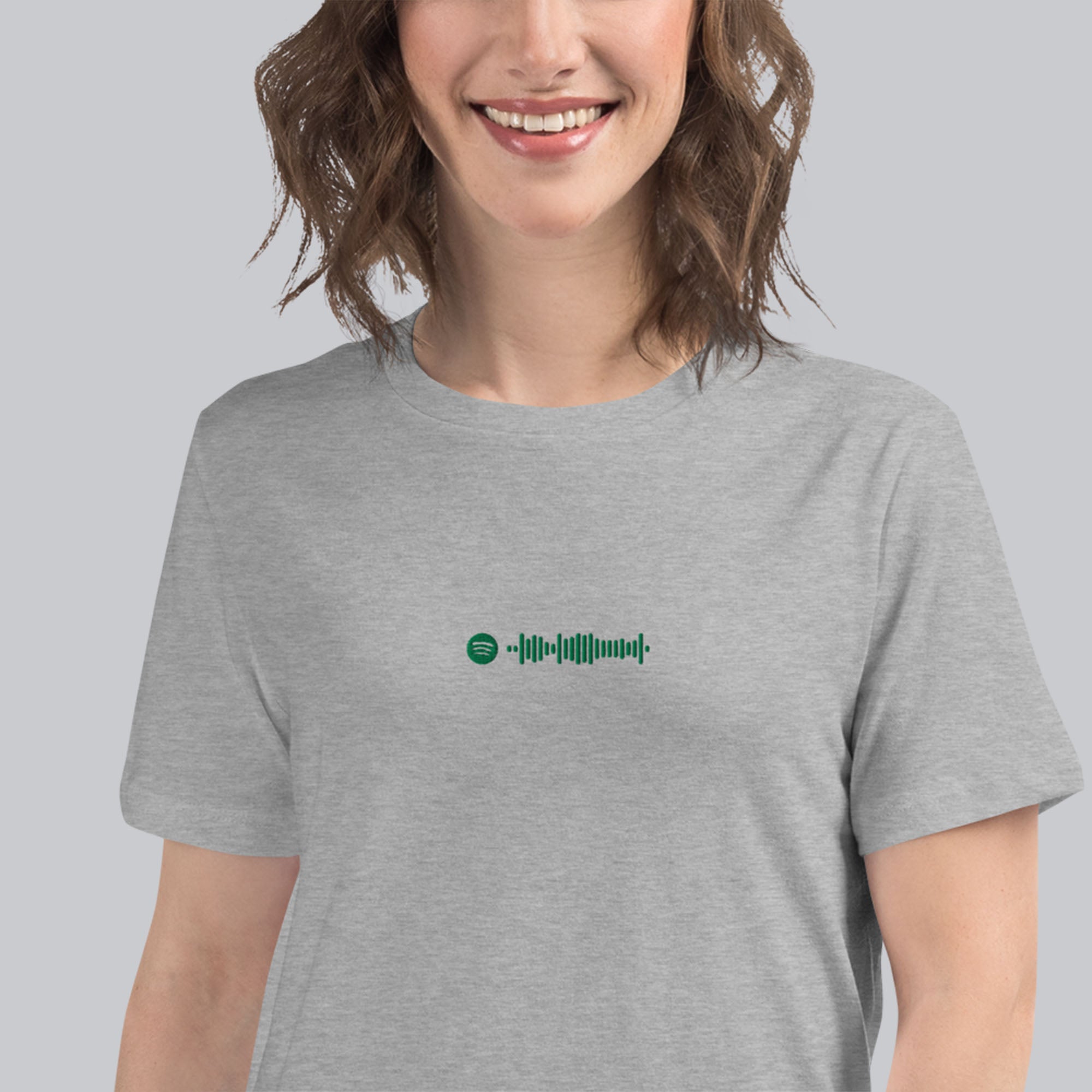 Grey Women tshirt with custom music code