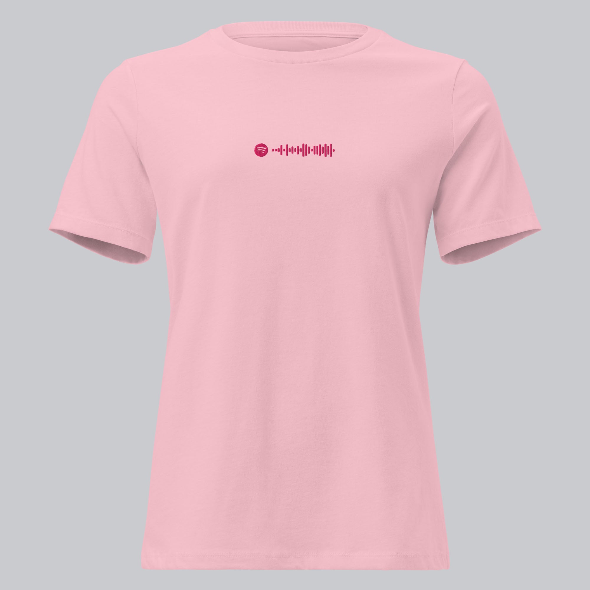 Light pink Women tshirt with custom music code