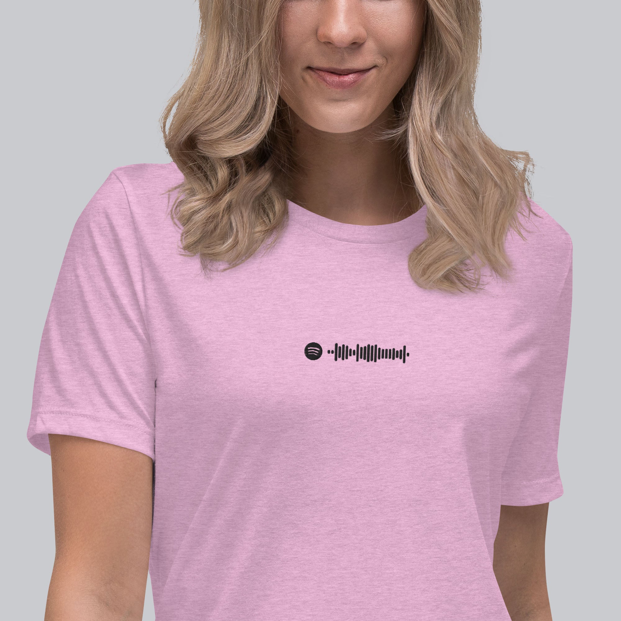 Lilac Women tshirt with custom music code