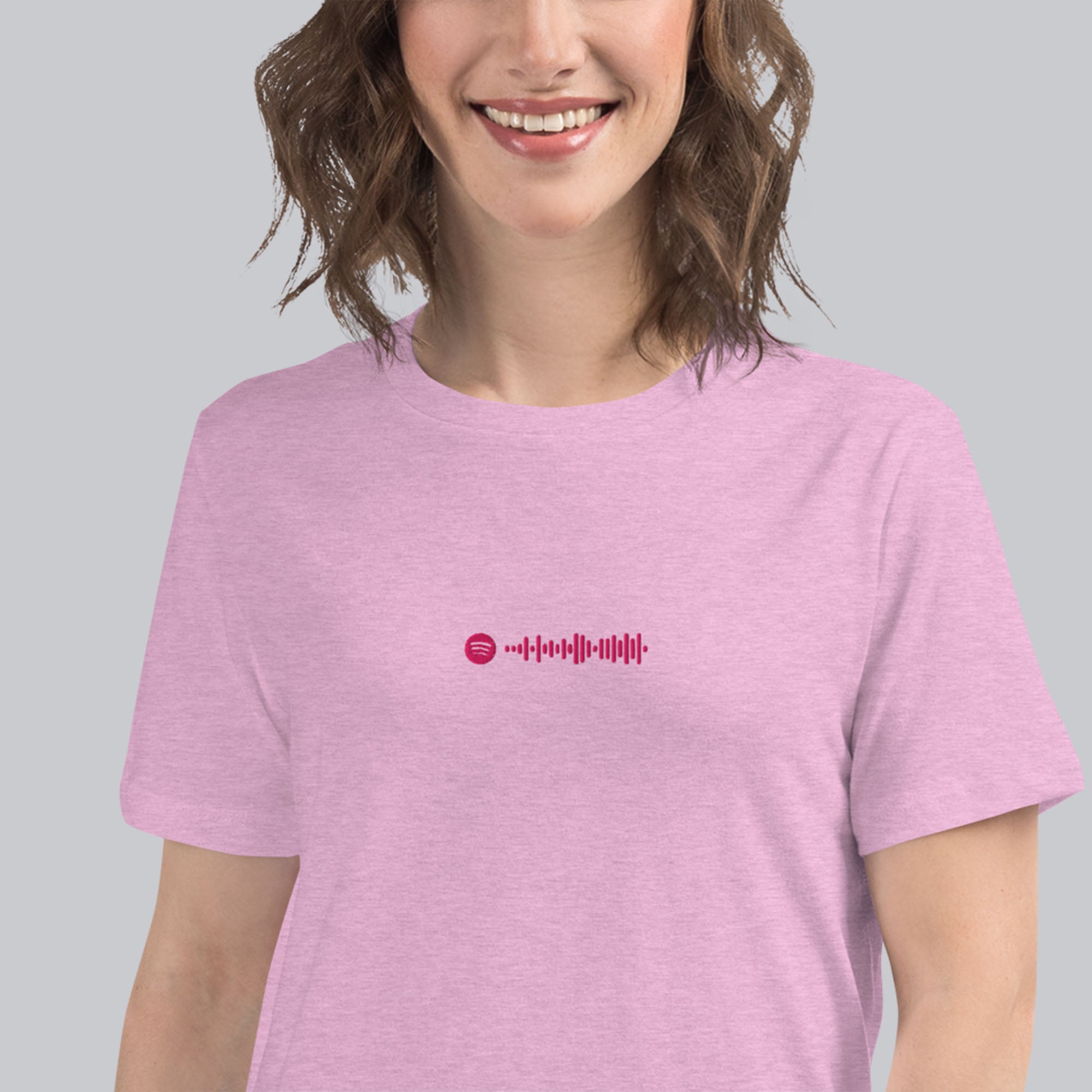 Lilac Women tshirt with custom music code