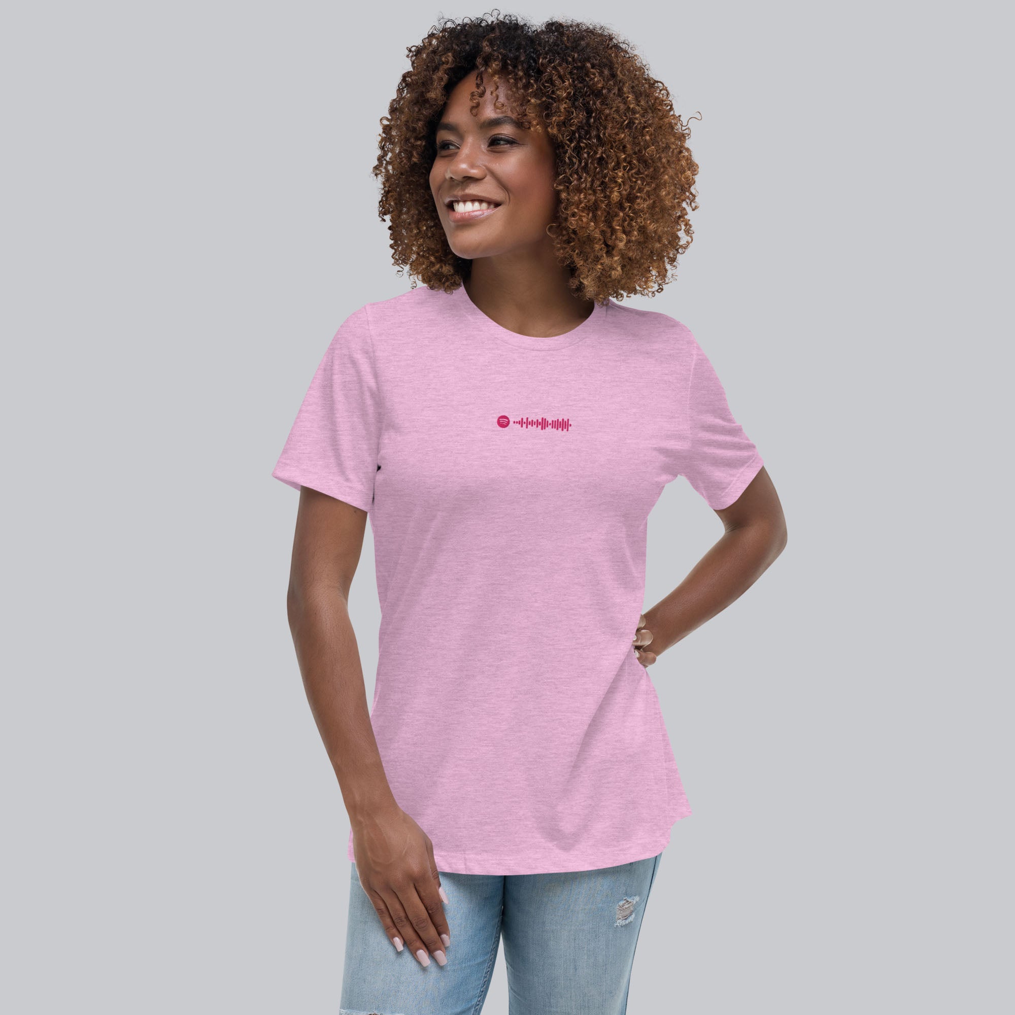 Lilac Women tshirt with custom music code
