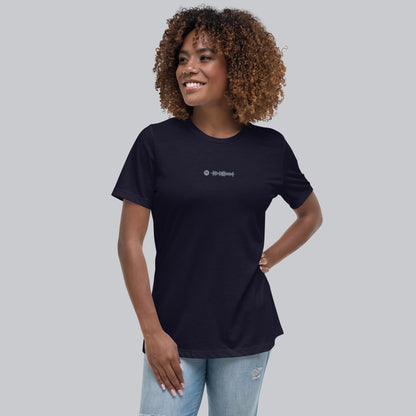 Navy Women tshirt with custom music code