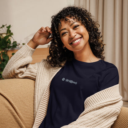 Navy Women tshirt with custom music code