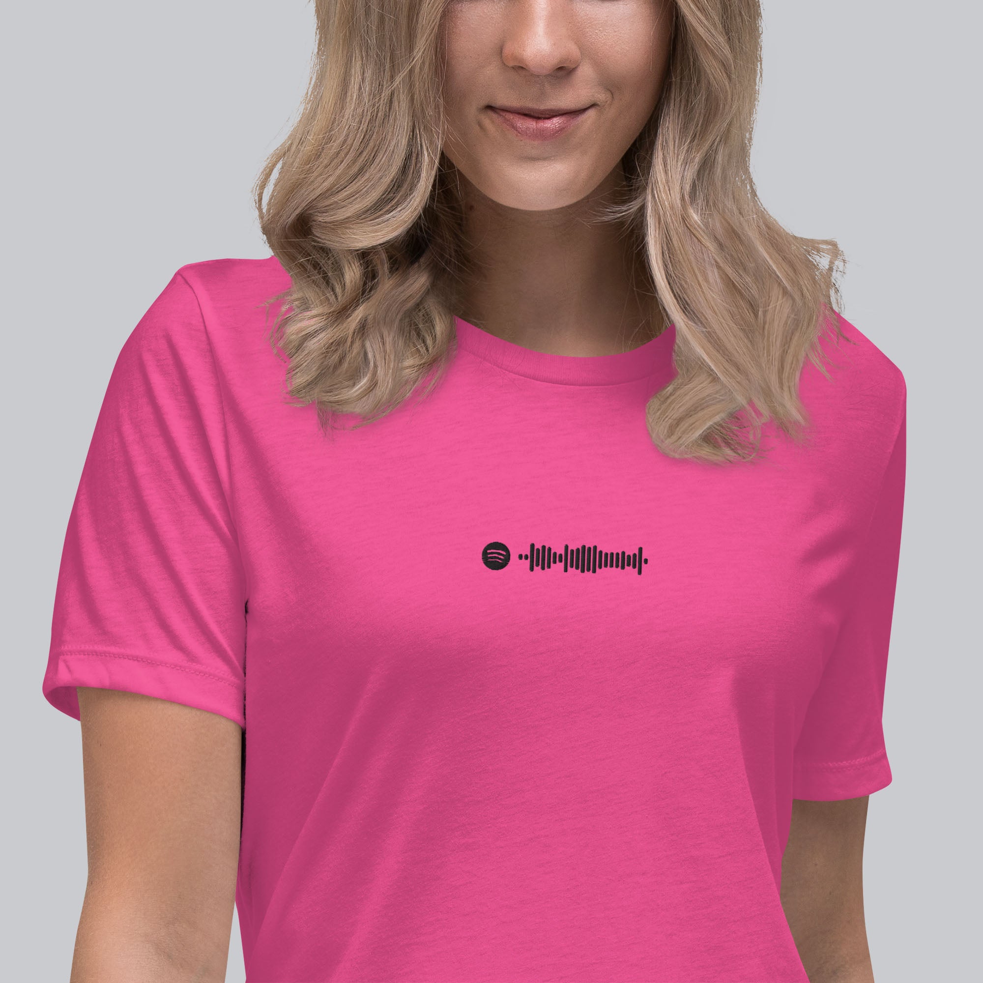 Pink berry Women tshirt with custom music code