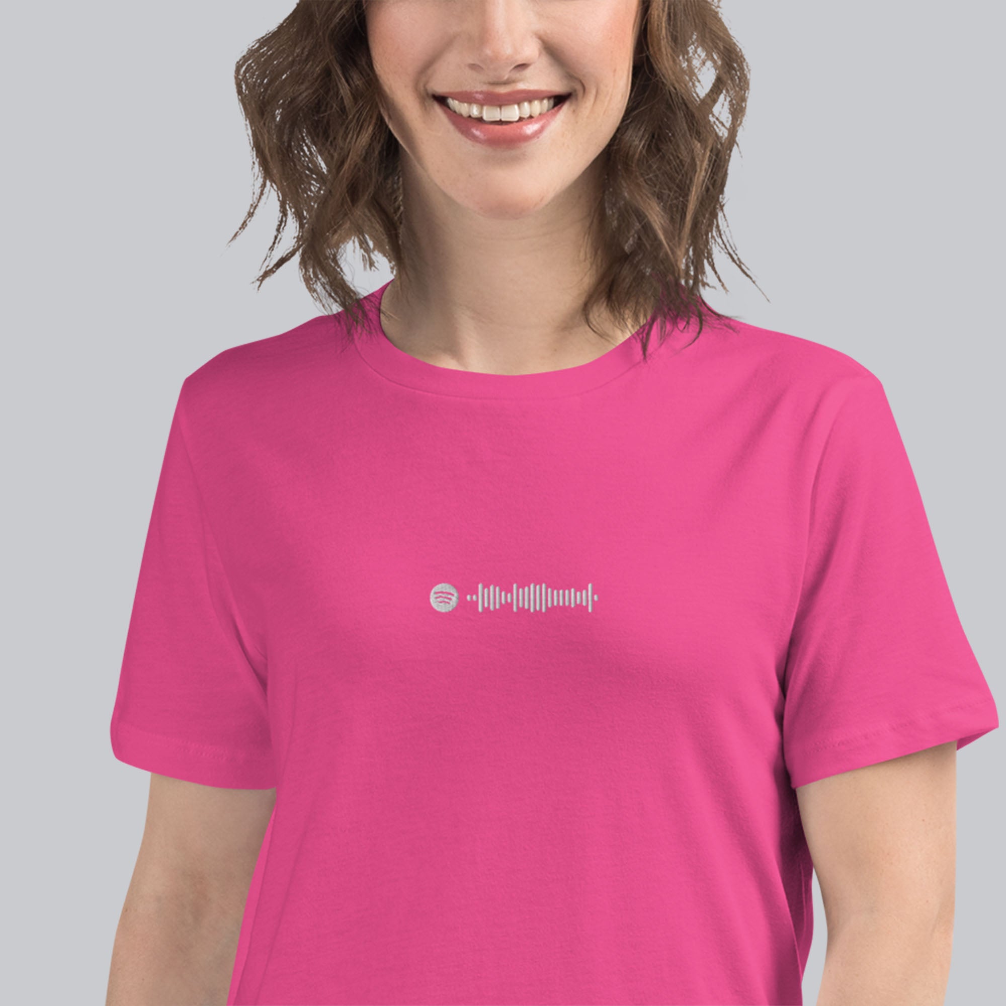 Pink berry Women tshirt with custom music code