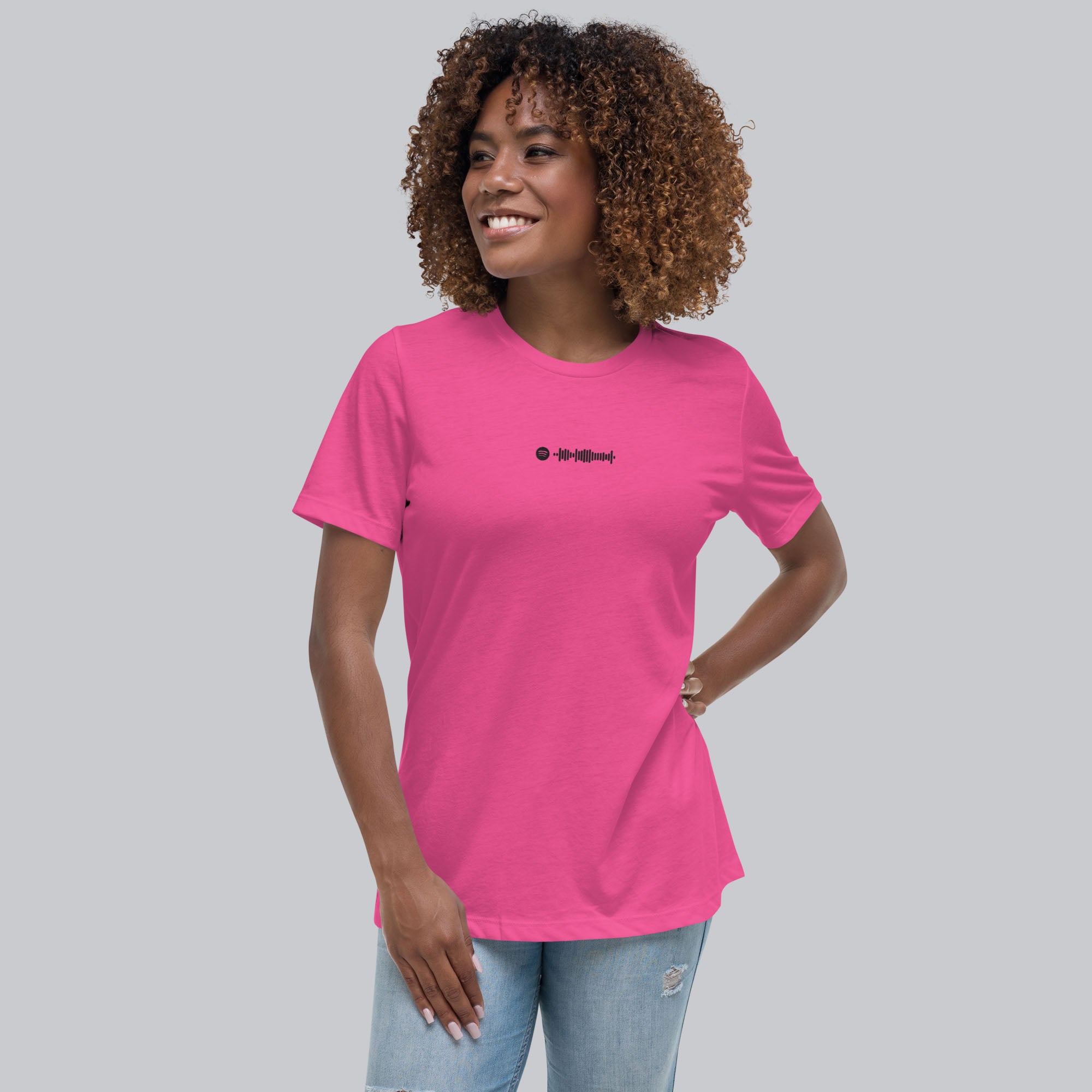 Pink berry Women tshirt with custom music code