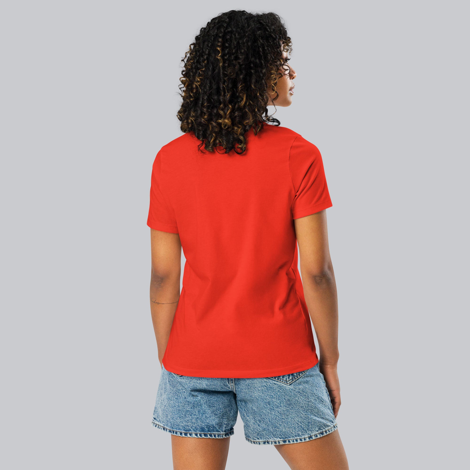 Orange poppy Women tshirt with custom music code