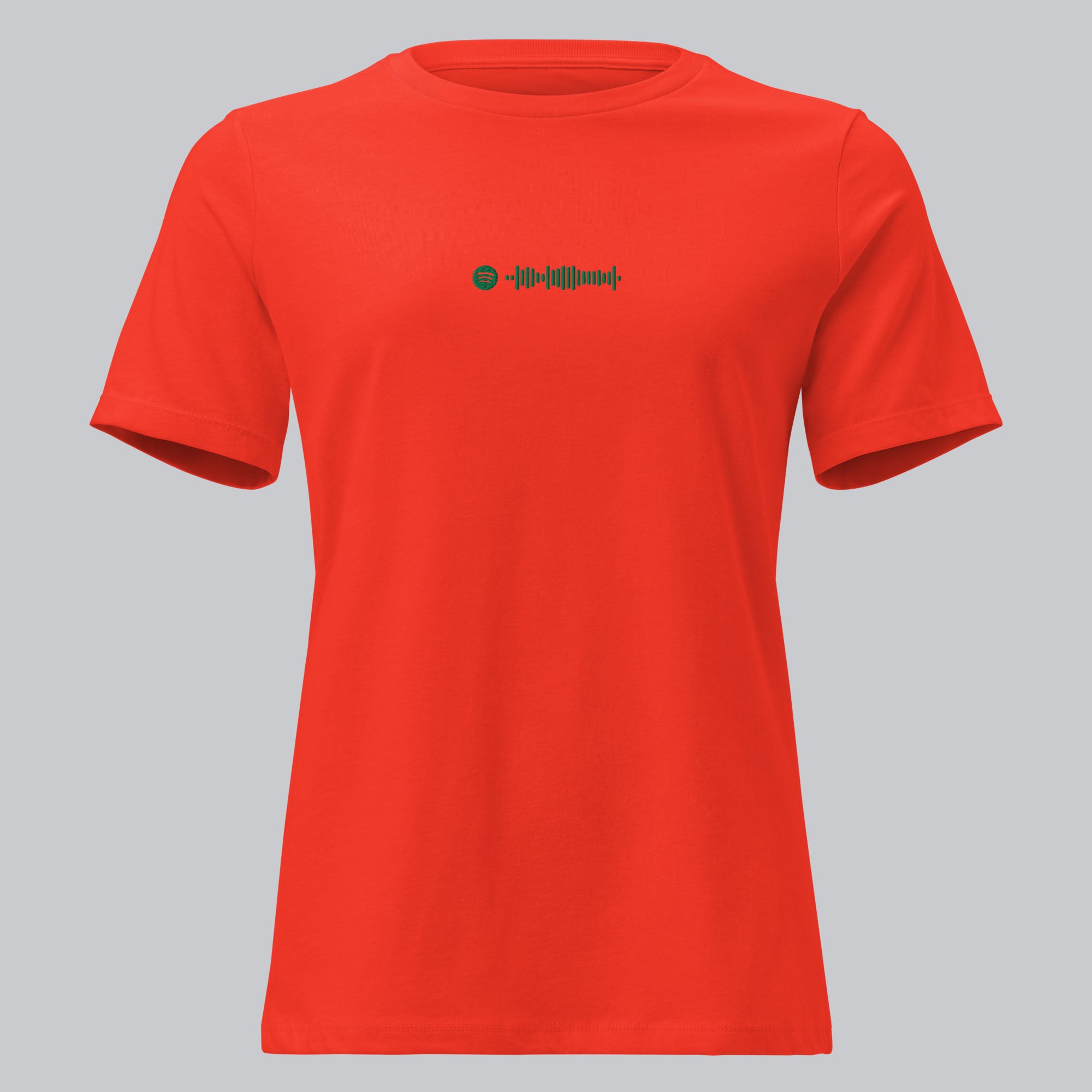 Orange poppy Women tshirt with custom music code