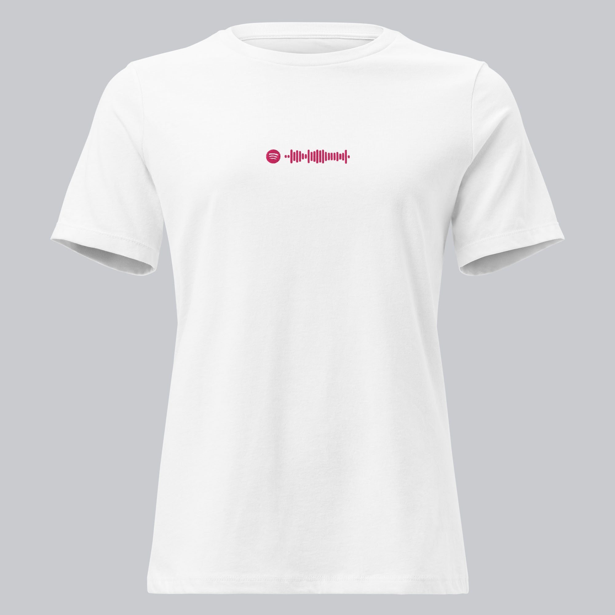 White Women tshirt with custom music code