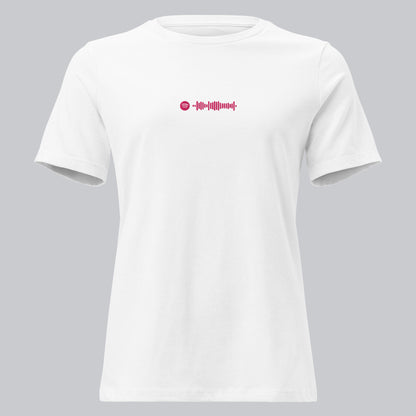 White Women tshirt with custom music code