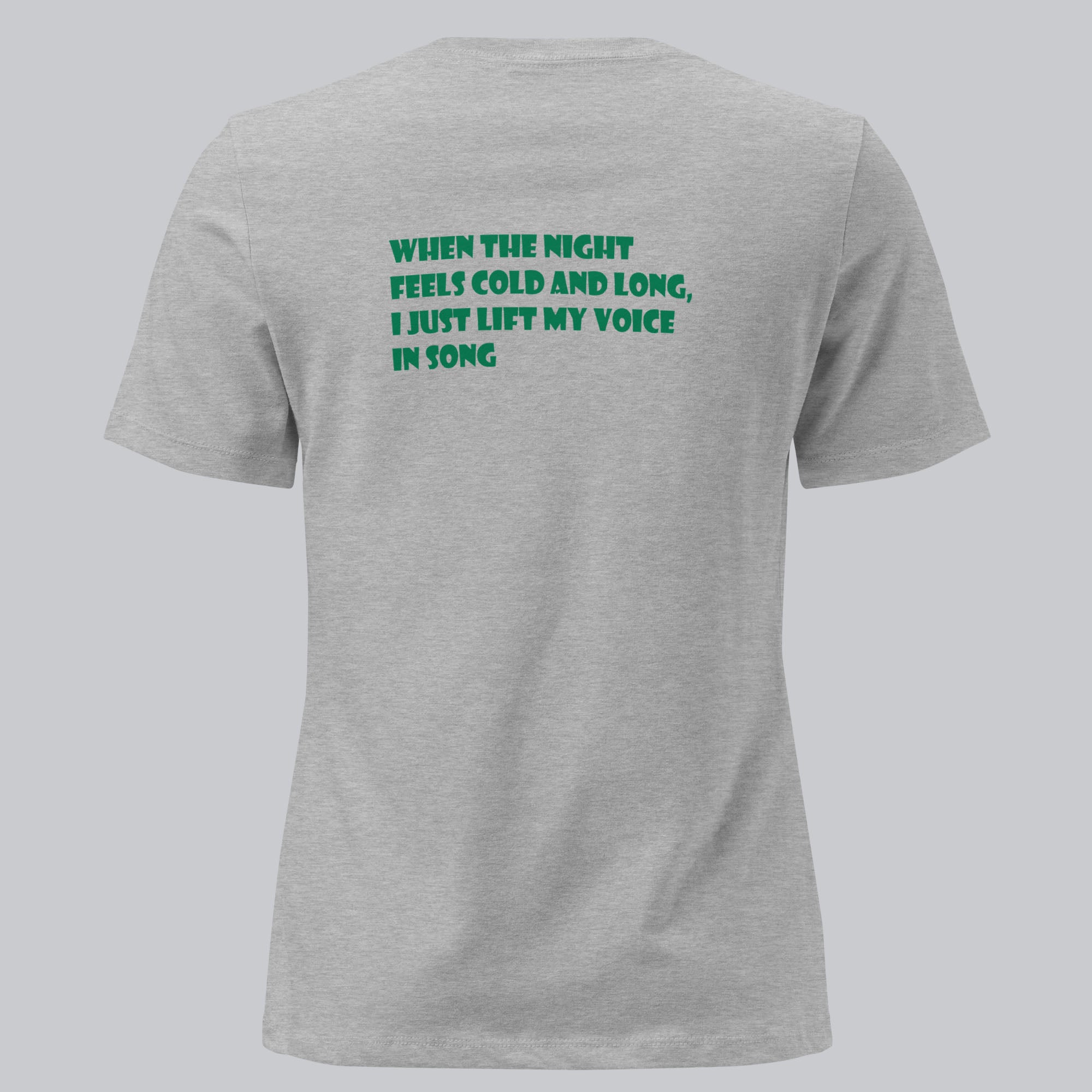 Grey Women's tshirt with printed custom music code and custom text