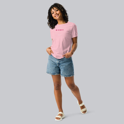 Light pink Women's tshirt with printed custom music code and custom text