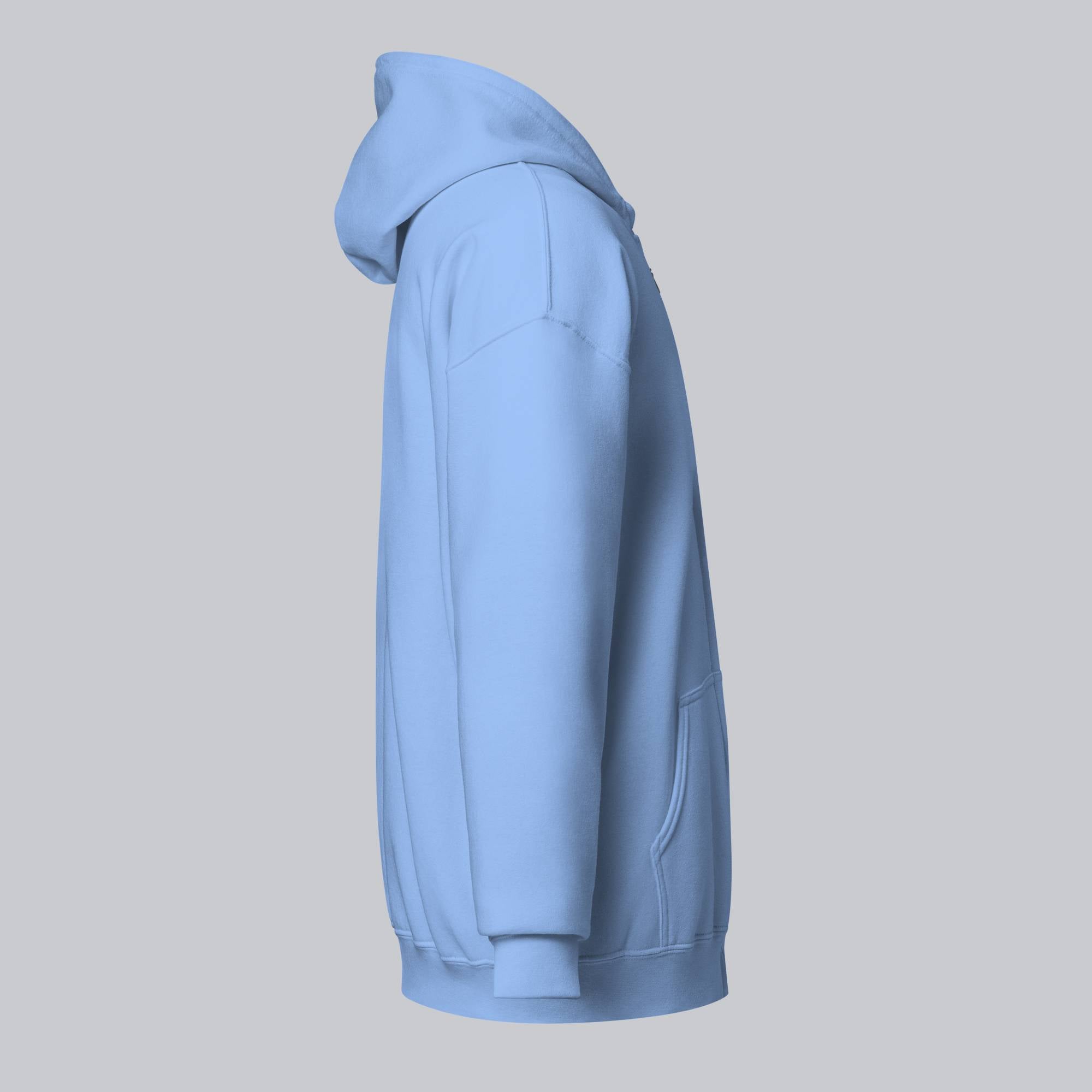 Baby Blue Zip Hoodie with custom Music Code