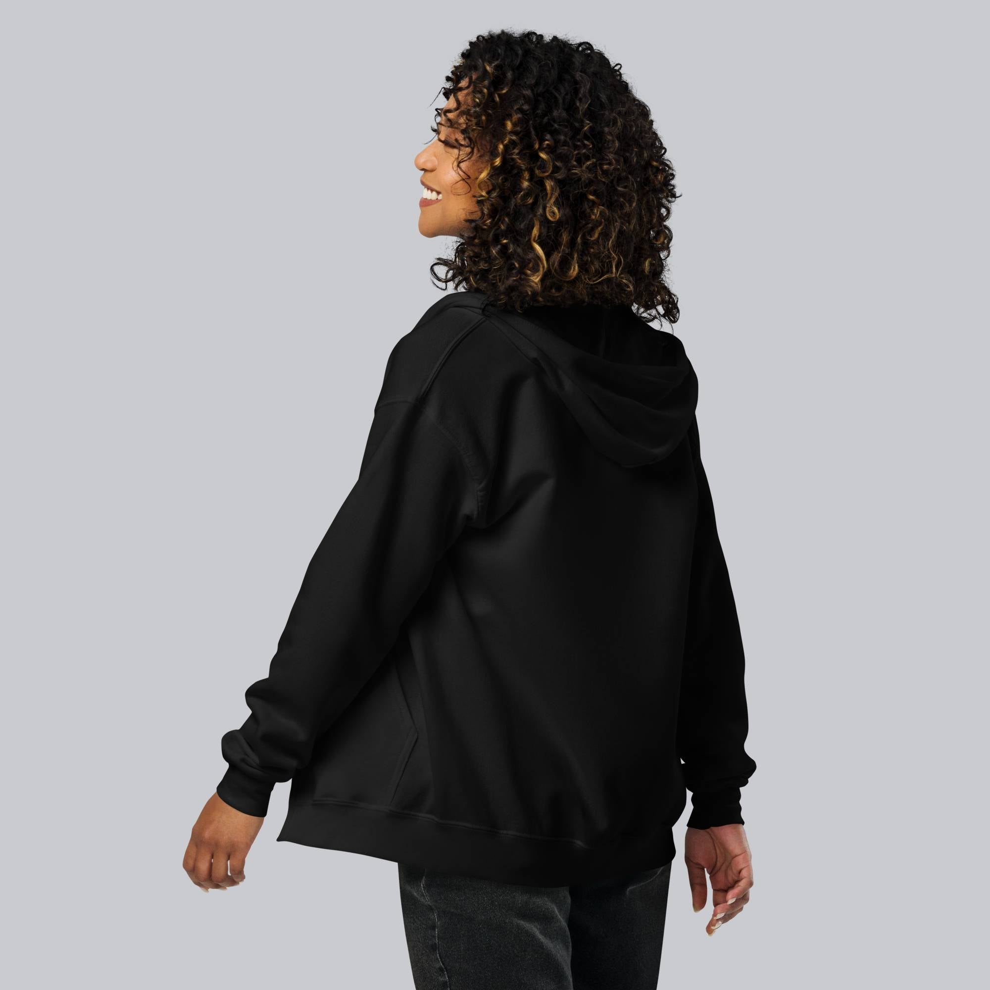 Black Zip Hoodie with custom Music Code