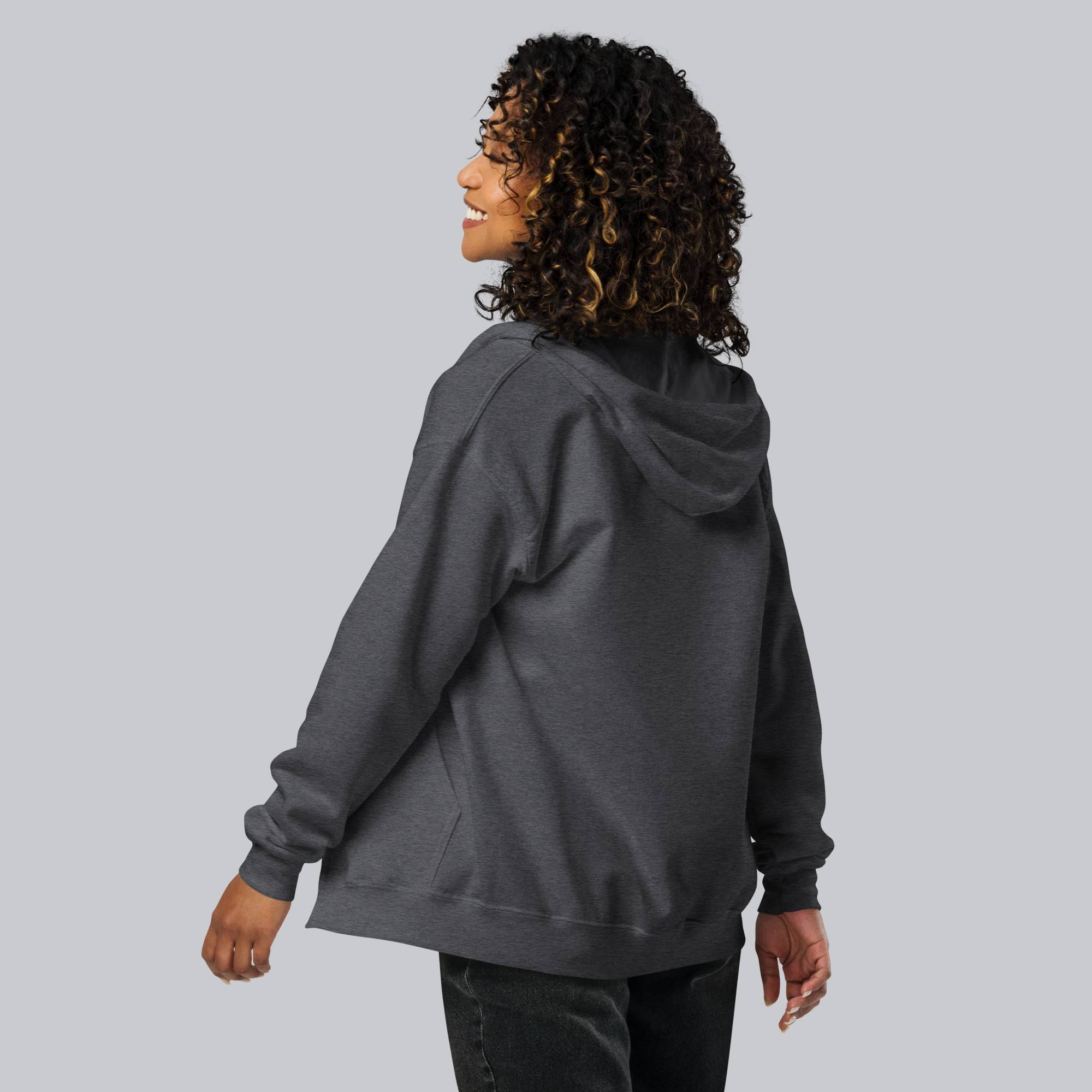 Dark Grey Zip Hoodie with custom Music Code