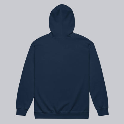 Navy Zip Hoodie with custom Music Code