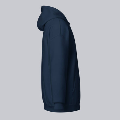 Navy Zip Hoodie with custom Music Code