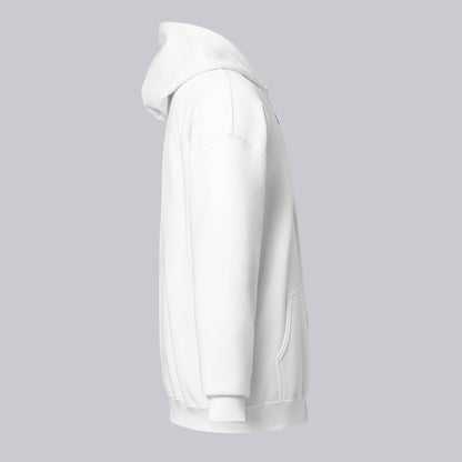 White Zip Hoodie with custom Music Code