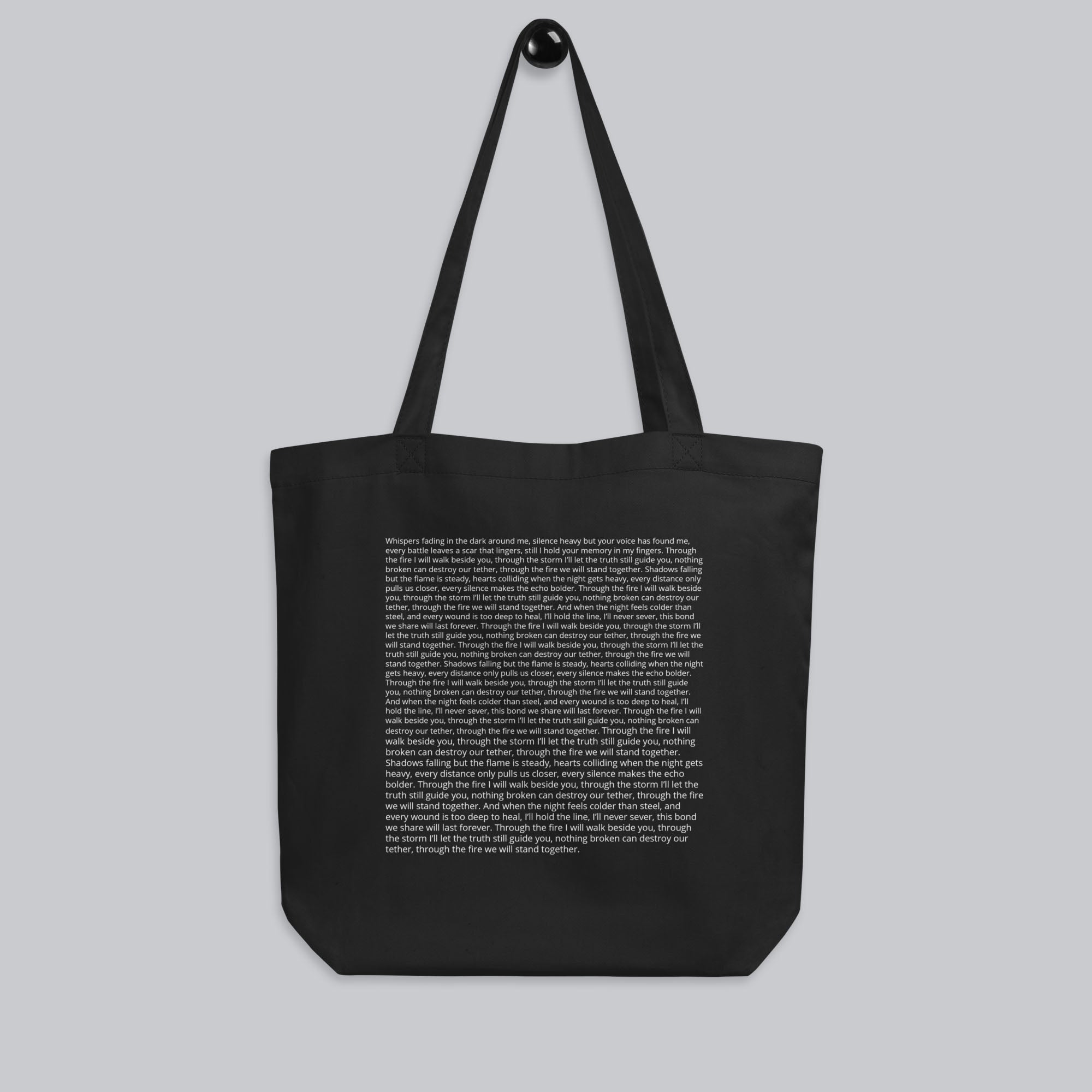 Eco Tote Bag Small Black with custom Music Code of your favorite song