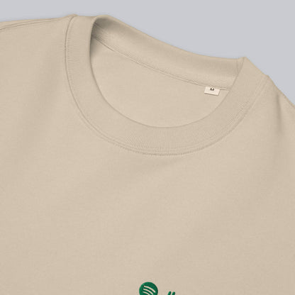 Stanly Stella Organic Unisex Sweathirt Beige with embroidered custom Music Code