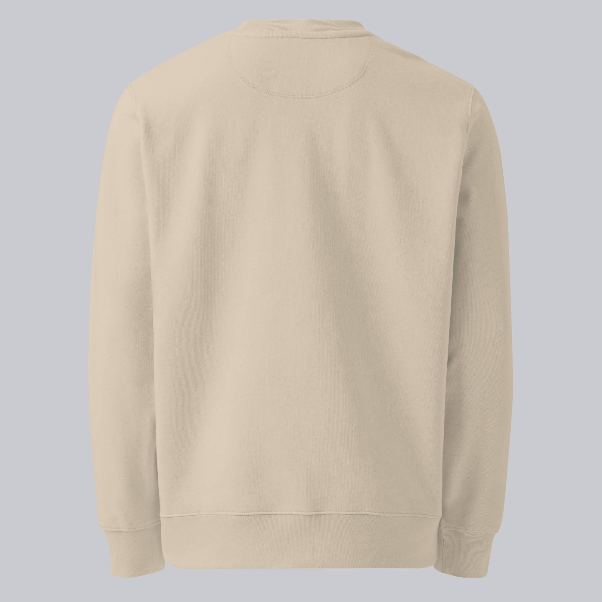 Stanly Stella Organic Unisex Sweathirt Beige with embroidered custom Music Code