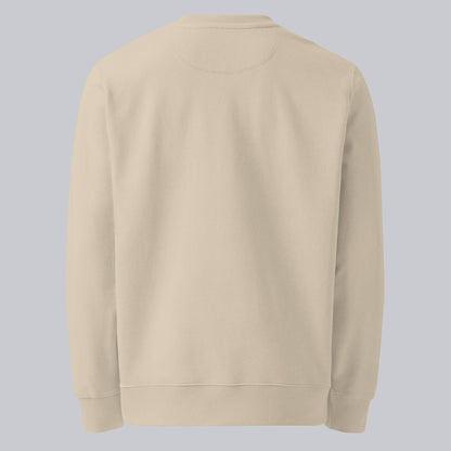 Stanly Stella Organic Unisex Sweathirt Beige with embroidered custom Music Code