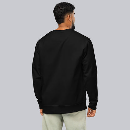 Stanly Stella Organic Unisex Sweathirt Black with embroidered custom Music Code