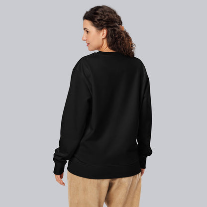 Stanly Stella Organic Unisex Sweathirt Black with embroidered custom Music Code