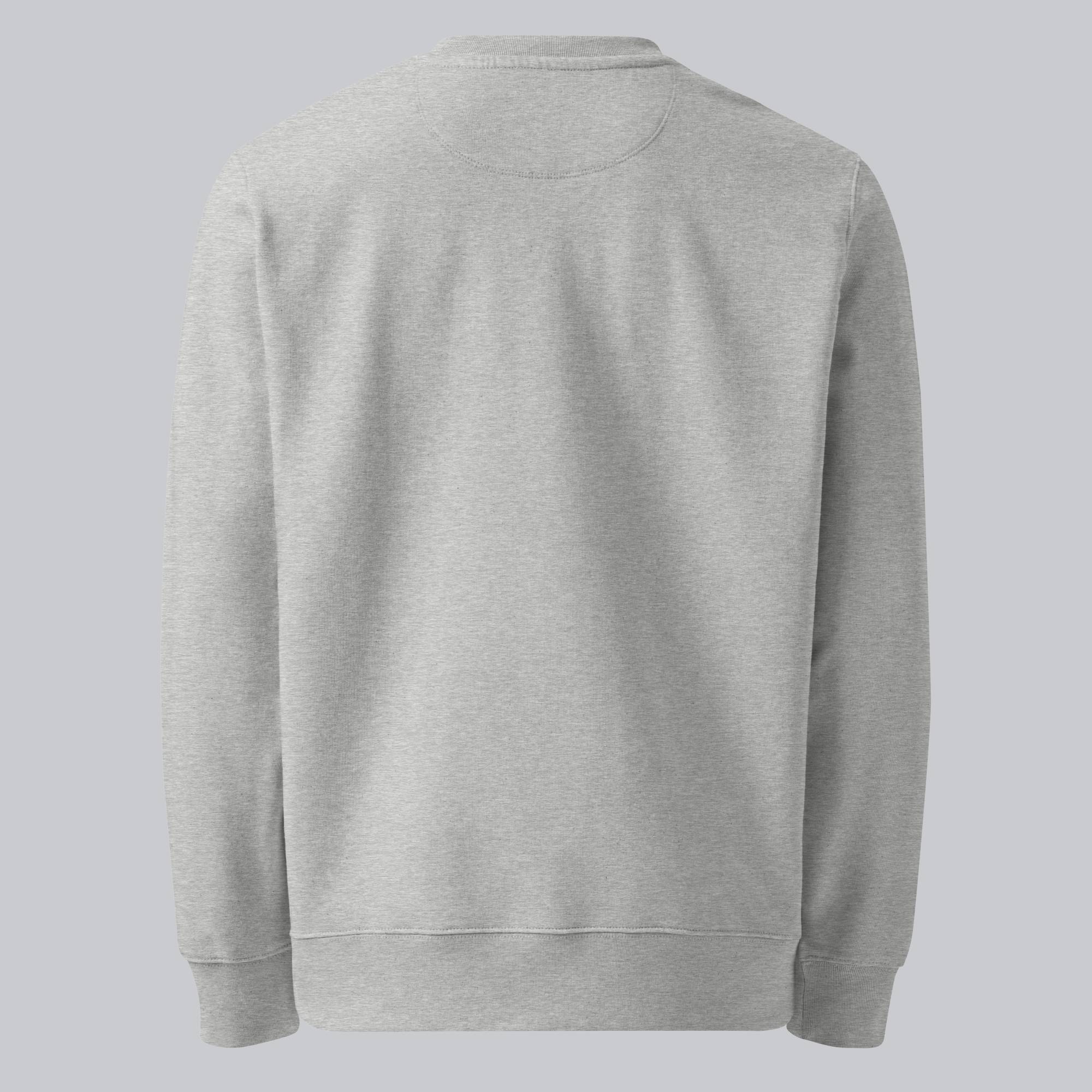 Stanly Stella Organic Unisex Sweathirt Light Grey with embroidered custom Music Code