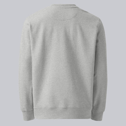 Stanly Stella Organic Unisex Sweathirt Light Grey with embroidered custom Music Code