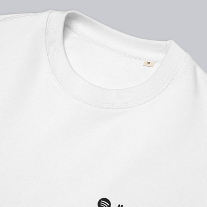 Stanly Stella Organic Unisex Sweathirt White with embroidered custom Music Code