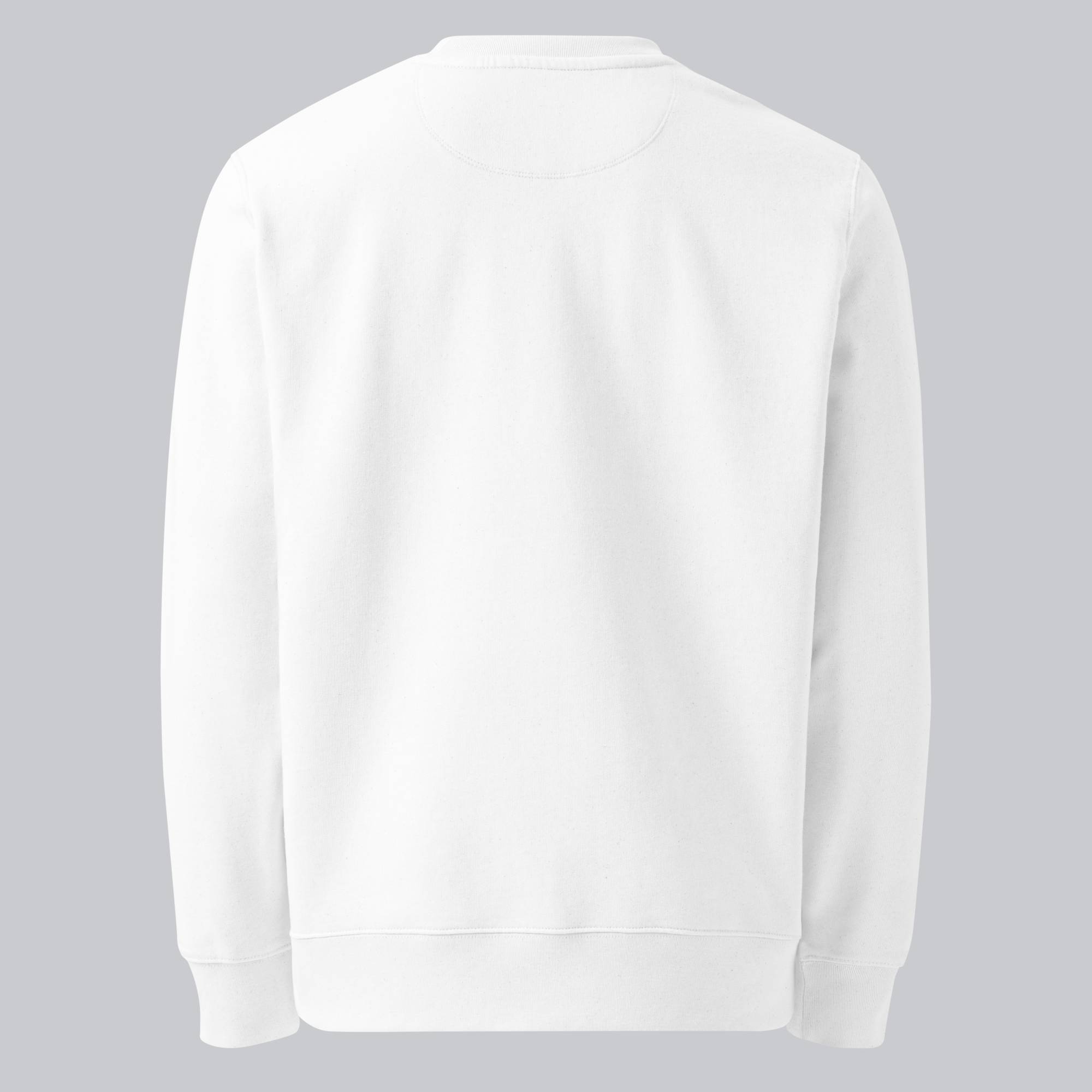 Stanly Stella Organic Unisex Sweathirt White with embroidered custom Music Code