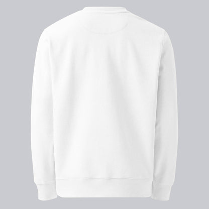 Stanly Stella Organic Unisex Sweathirt White with embroidered custom Music Code