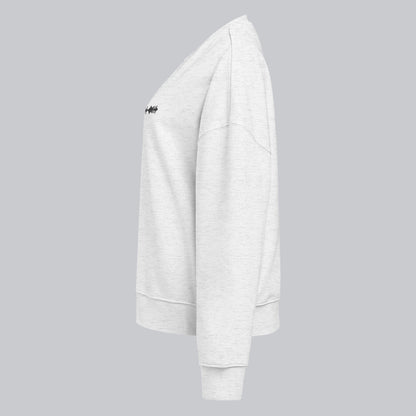 Stanly Stella Organic Women Sweathirt Light Grey with embroidered custom Music Code