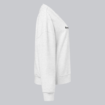 Stanly Stella Organic Women Sweathirt Light Grey with embroidered custom Music Code