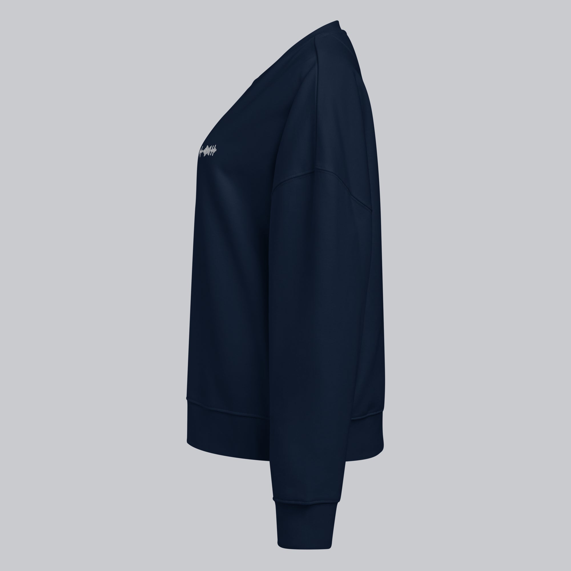 Stanly Stella Organic Women Sweathirt Navy with embroidered custom Music Code