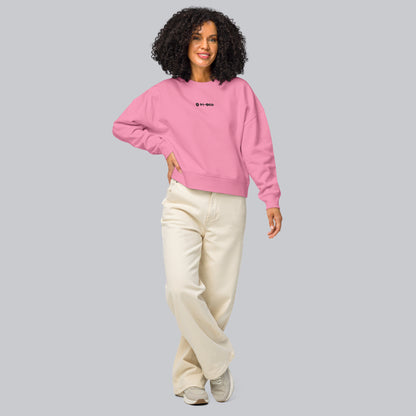 Stanly Stella Organic Women Sweathirt Pink with embroidered custom Music Code