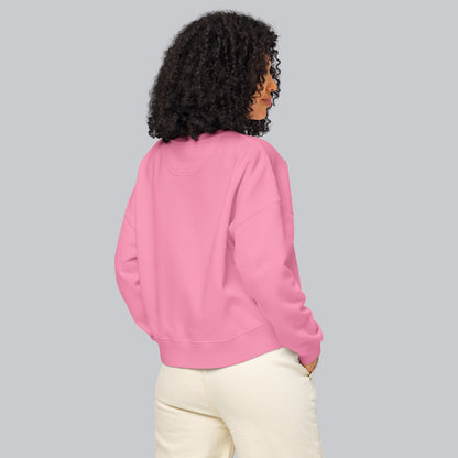 Stanly Stella Organic Women Sweathirt Pink with embroidered custom Music Code