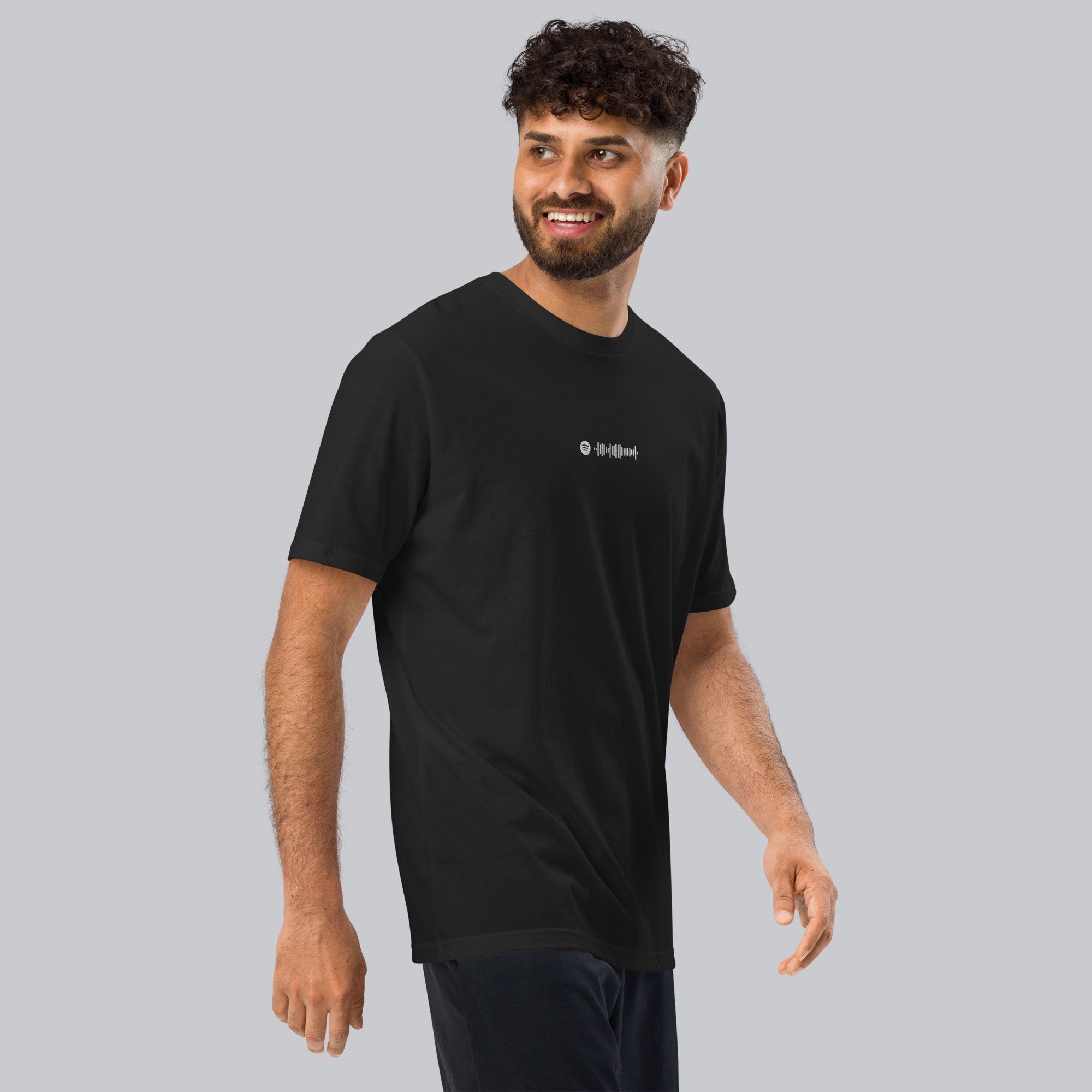Under Armour Athletic Tshirt with custom Music Code#color_black