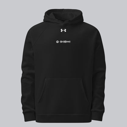 Under Armour Hoodie Black with Custom Music Code of your favorite song
